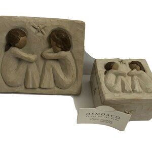 Willow Tree Friendship Keepsake Box Plaque Friends